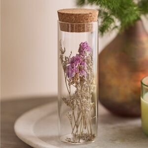 Bottled Faux Floral Bouquet, Purple